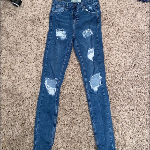 Top Shop Ripped Jeans - Picture 2 of 3